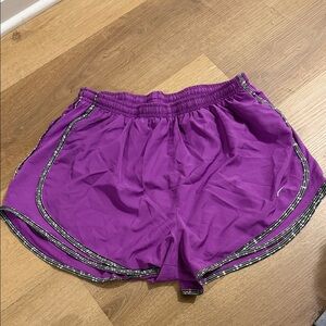 Women's Purple Nike  Athletic Running Shorts with Contrast Trim